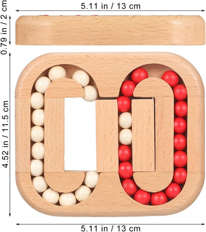 Toyvian Wooden Spinning Cube Toys to Relieve Stress Anxiety, Funny Rotating Bean Brain Teaser, Kids Puzzles Interactive Toy for Kids Adults