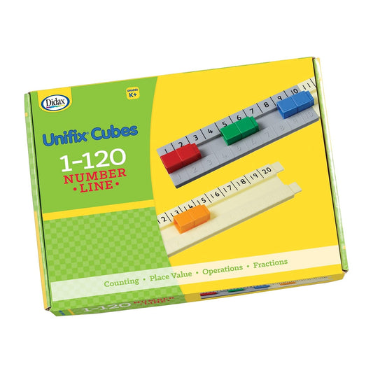 Didax UNIFIX® 1-120 Number Line Track - Extensive, Modular Number Line for Interactive Math Learning in Grades K-2 and Ages 5-7