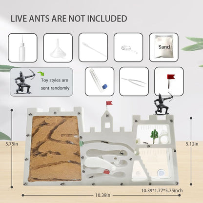 ELNMLHT Large Ant Farm Castle, Sand Ant Farm Nest for Live Ants, Ant Habitat Science Learning Kit, Ant Colony for Kids Children Adults