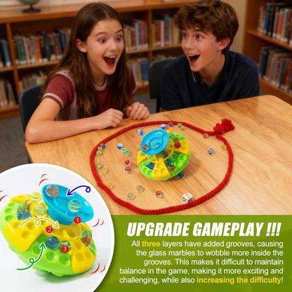 Marble Balance Game for Kids and Adults, 3-Tier Tower Stack Game with 60 Marbles for Family Game Night