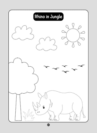 Pencil Control and Writing Practice Book for Special Kids - Helps Kids take first step in writing journey - Sleeping, Standing, Zig Zag Lines, Alphabets, Numbers and Tracing Practice