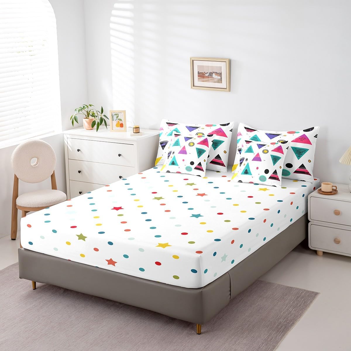 Erosebridal Chemical Equation Bed in a Bag Queen Comforter Set 7 Piece,Chemistry Bedding Sets Science Students Learning Gift Sheet Set with Comforter,Molecular Formula Education Bed Set - Colors A