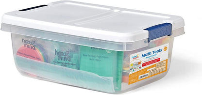 hand2mind Math Tools Small Group Sets 4-5 by Reagan Tunstall & Kristina Grant, Math Manipulatives, Base Ten Blocks, Color Tiles, Fraction Circles, Pattern Blocks, Place Value Chips, Classroom Supplies