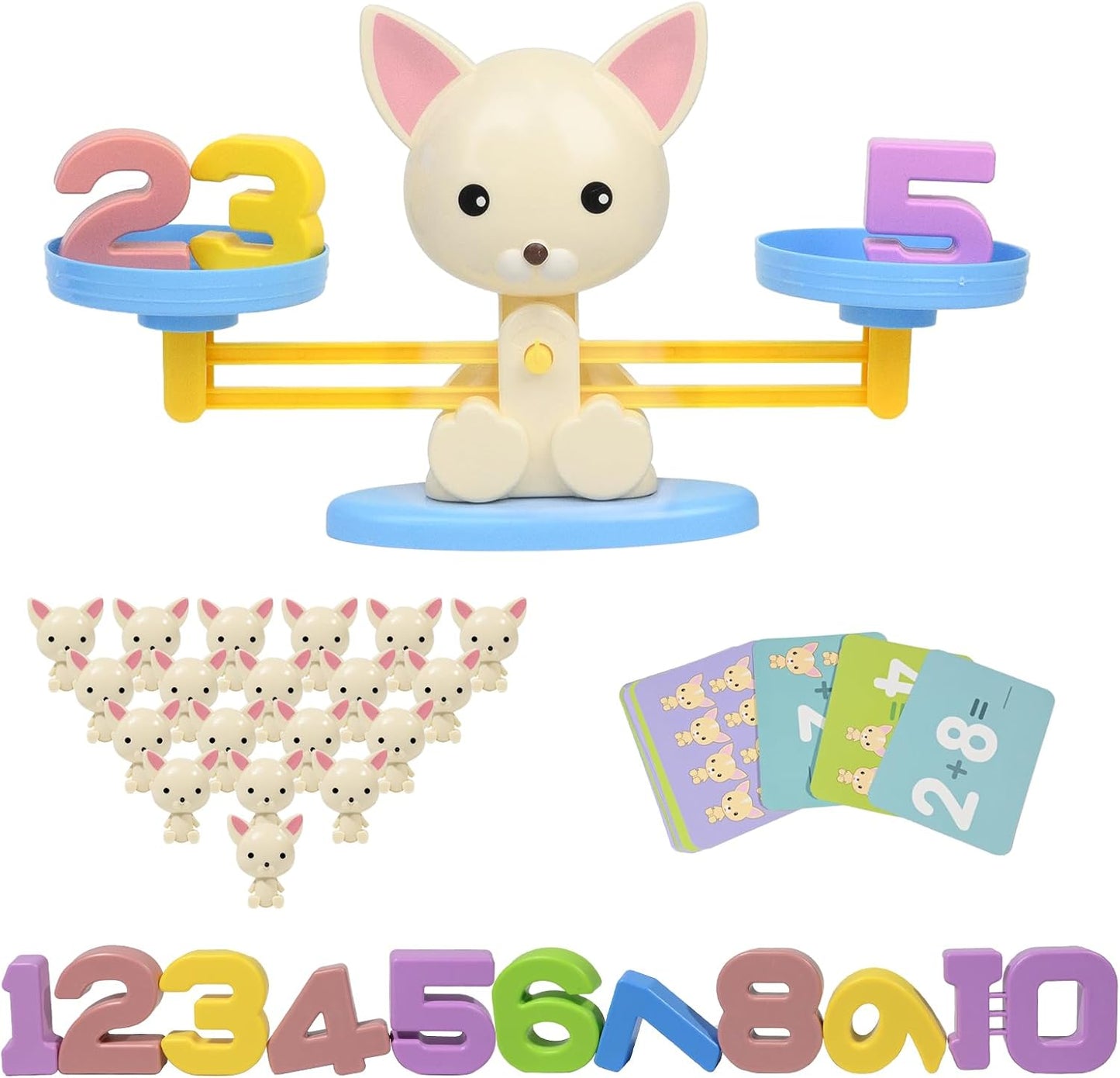 Frog Balance Counting Toys, Cool Math Learning Games for Boys and Girls, Educational Number Preschool Toy, Fun Children's Gift STEM Math Games for Kids Age 3+ (63 PCS)