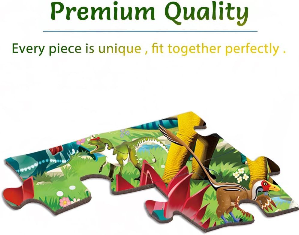 Puzzles for Kids Ages 4-8 Year Old,100 Piece Dinosaur Jigsaw Puzzle for Toddler Children Learning Educational Puzzles Toys for Boys and Girls - Every Piece is Unique
