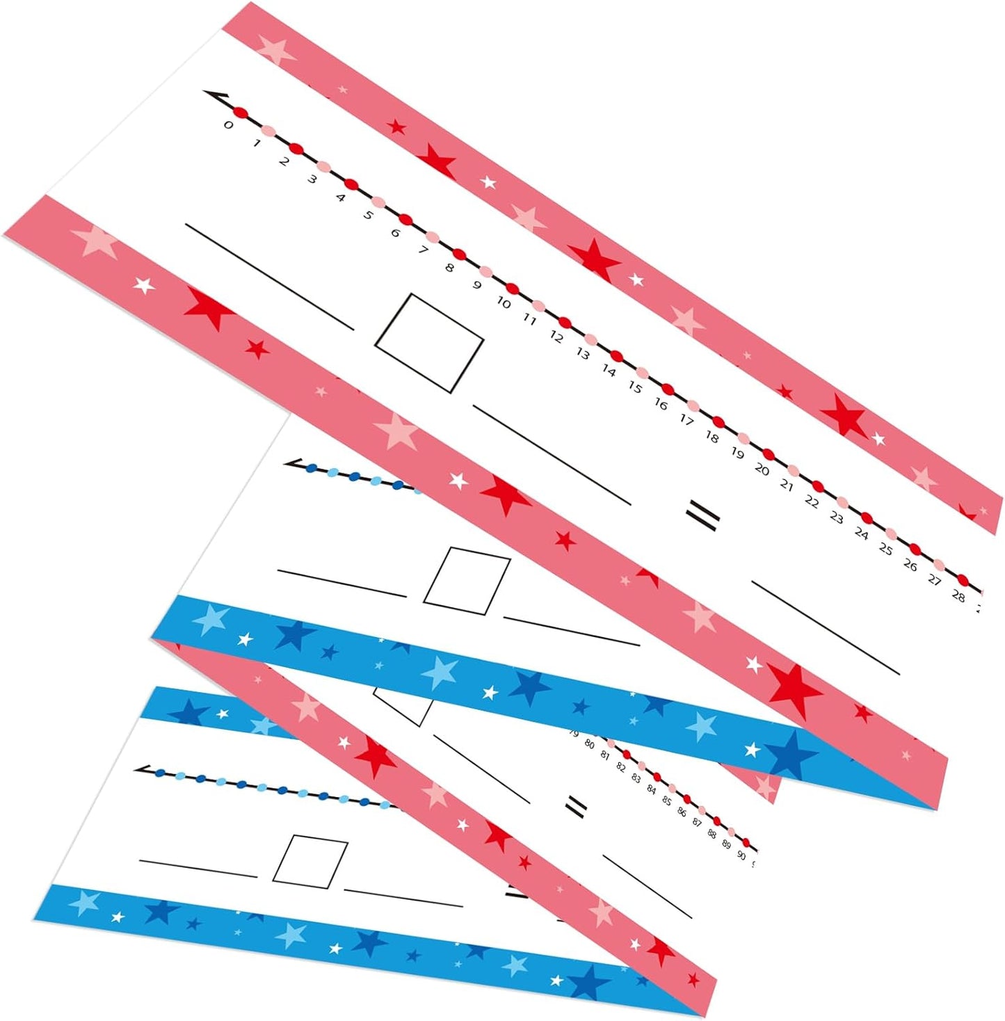 32 Pack Dry Erase Number Line Board Card Lapboard Double Sided Writable and Erasable Board Card Featuring 0-10 Number Line On One Side 0-20 On The Other for Kids Students Math Manipulatives (11.5”x4”)