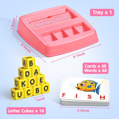 NARRIO Educational Toys for 3 4 5 Year Old Boys Gift, Matching Letter Game Preschool ABC Learning Toys for Kids Ages 4-8 Years, Christmas Birthday Gifts for 3-6 Year Old Boys Toddler Toys Age 2-4