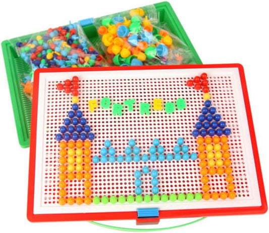 IMIKEYA 296pcs Mushroom Nail Set - Educational Pegboard Puzzle for Creative ' Play