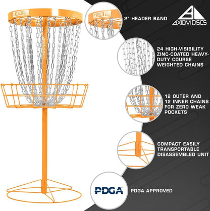 Axiom Discs Pro 24-Chain Disc Golf Basket