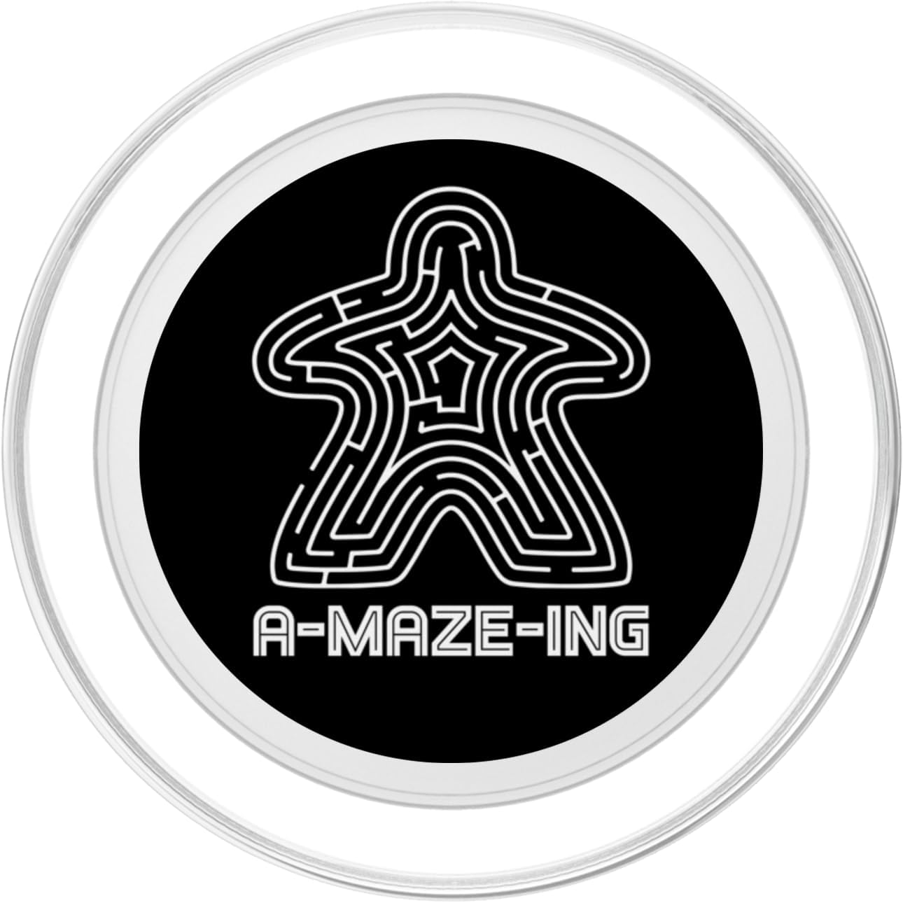 Meeple Maze for Board Game Lovers &Geeks,Tabletop Game Night PopSockets MagSafe PopGrip for iPhone