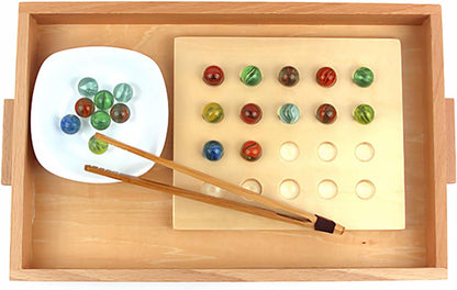 Montessori Children's Clamp Beads Concentration Training Collecting Beans Sensory Thinking Toys