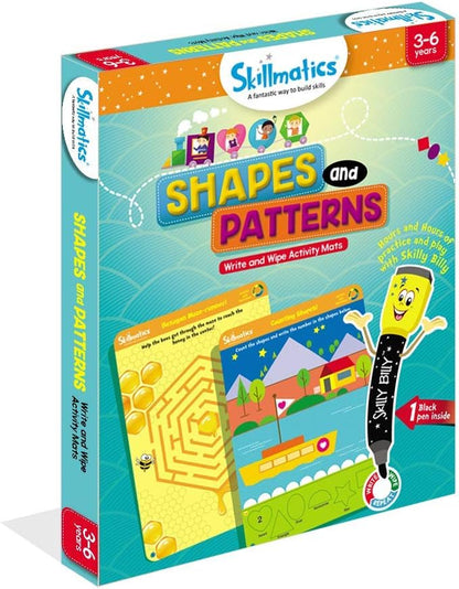 Skillmatics Educational Game - Dots & Mazes, Reusable Activity Mats with Dry Erase Marker, Gifts, Travel Toy, Ages 3 to 6
