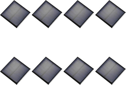 MECCANIXITY 8PCS 1.5V 0.09W 0.06A Mini Solar Panels for Solar Power, Small Solar Photovoltaic Cells Charge DIY Electric Toy Materials Solar System Kits, 1.18" x 1.18"