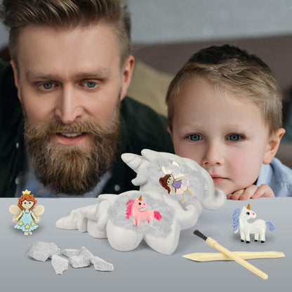 Byncceh Dinosaur Fossil Digging Kit for Kids - Excavate 12 Prehistoric Bones, Includes Glow in The Dark Dino Fossil - STEM Educational Archaeology Science Toy Ages 6-12