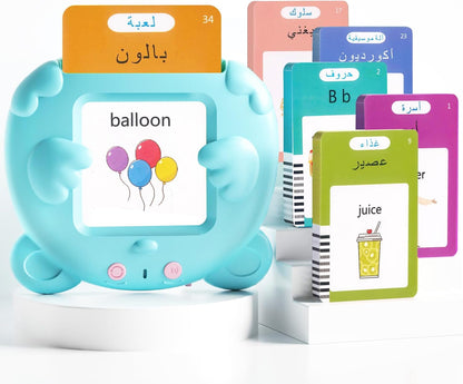 Spanish & English Talking Flash Cards for Toddlers, 510 Sight Words Bilingual Learning Toys for Children, Autism Pocket Speech Therapy Toys, Español Vocabulary Educational Flashcards