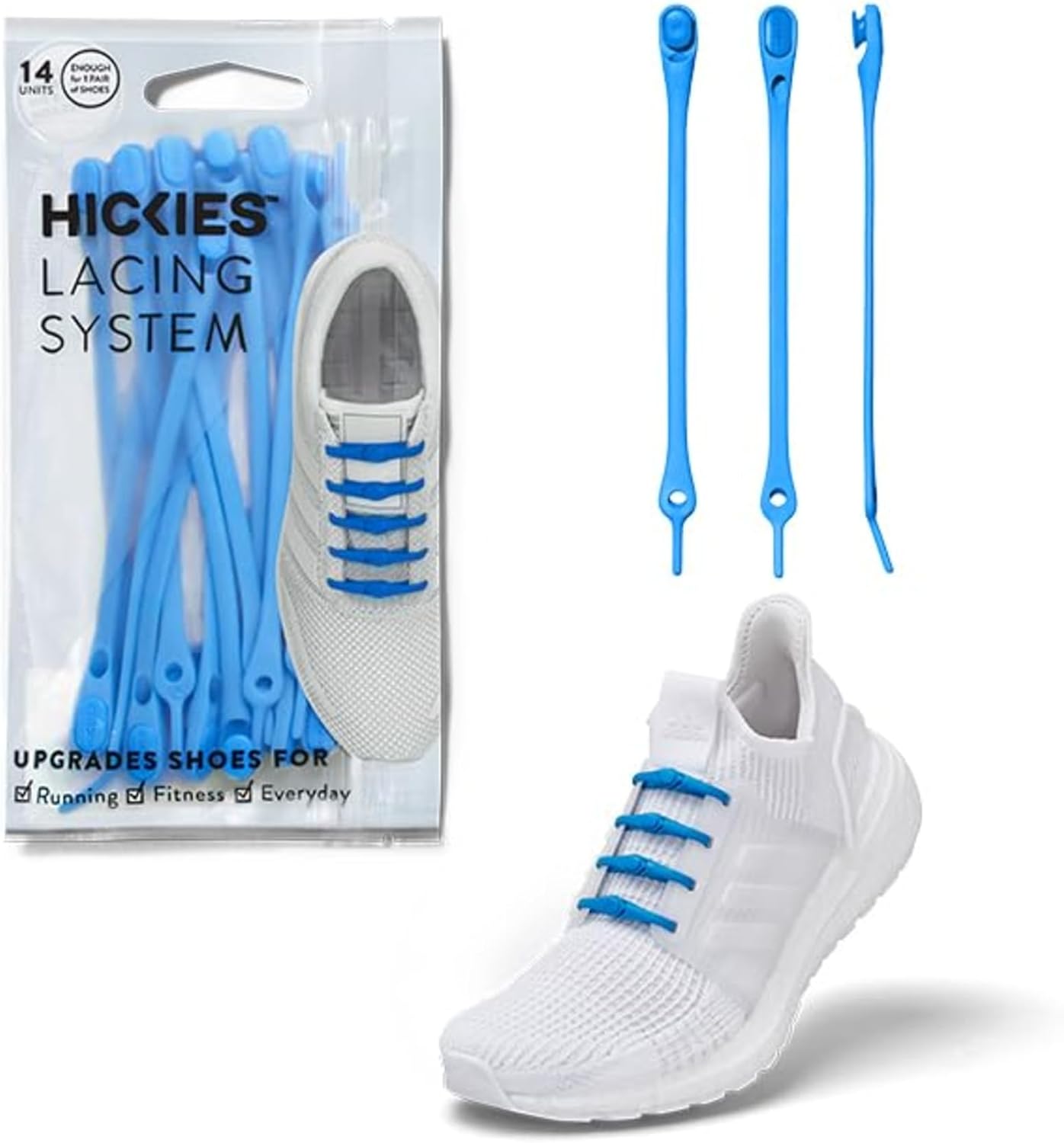 HICKIES No Tie Shoelaces – Elastic, Waterproof, Unisex Shoelaces for Adults, One Size Fits All for Sneakers & Running Shoes