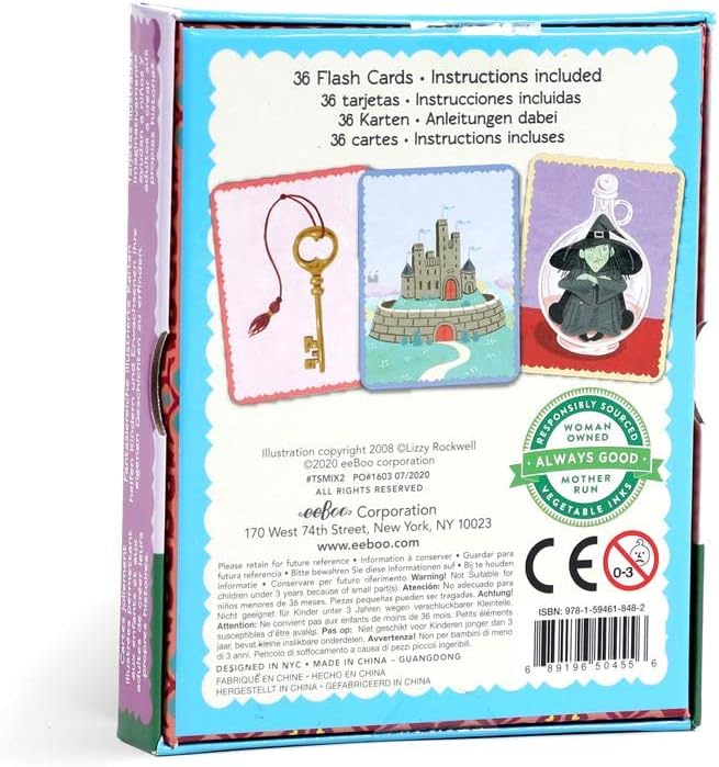 eeBoo: Mystery in The Forest Create a Story Pre-Literacy Cards, 36 Cards with Colorful Characters, Encourages Imagination, for Ages 3 and up