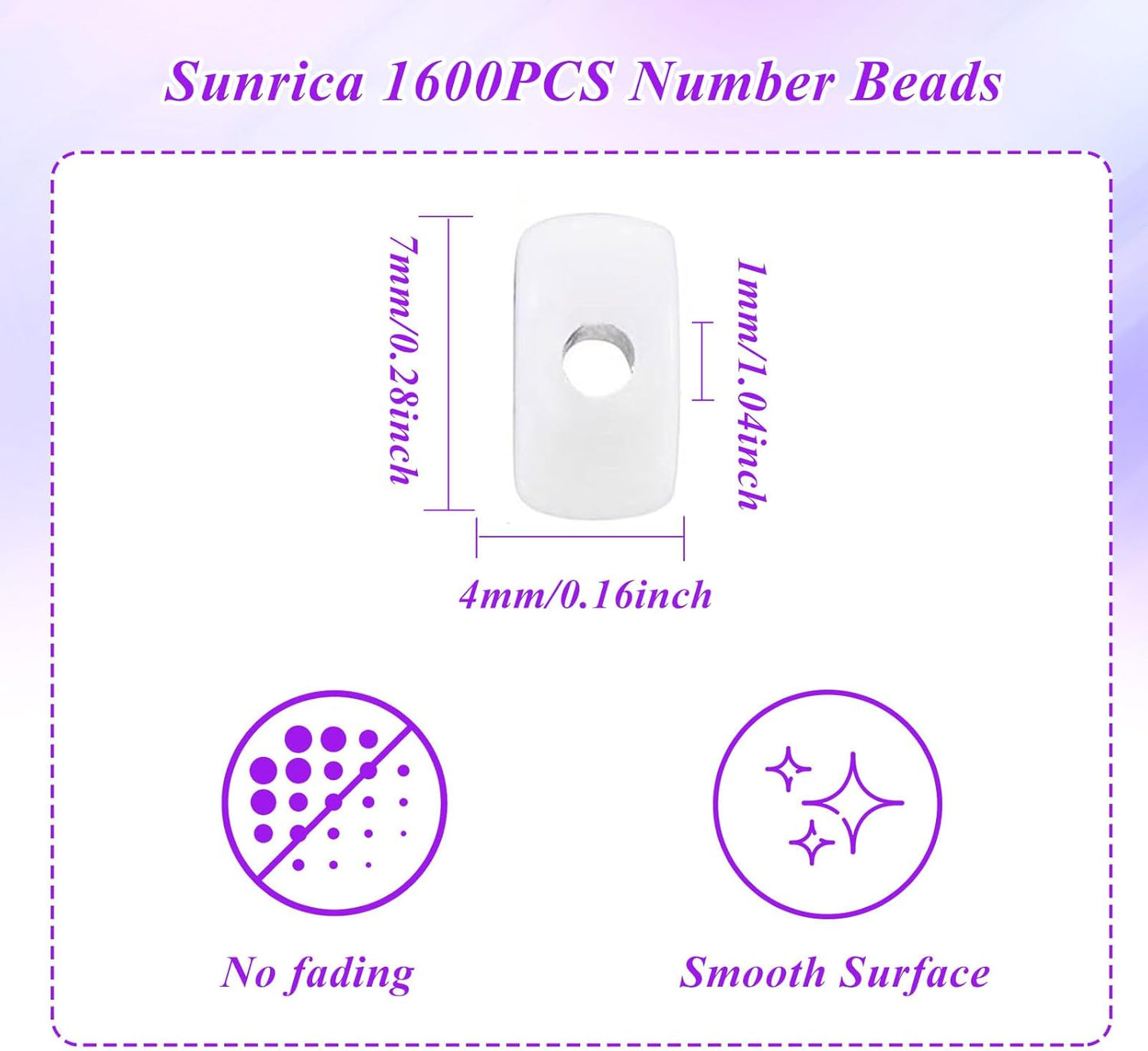 1600Pcs White and Silver Round Letter Beads A-Z, 4X7mm Acrylic Alphabet Beads for Jewelry Making