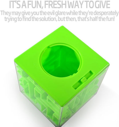 Trekbest Money Maze Puzzle Box - A Fun Unique Way to Give Gifts for Kids and Adults (Green)