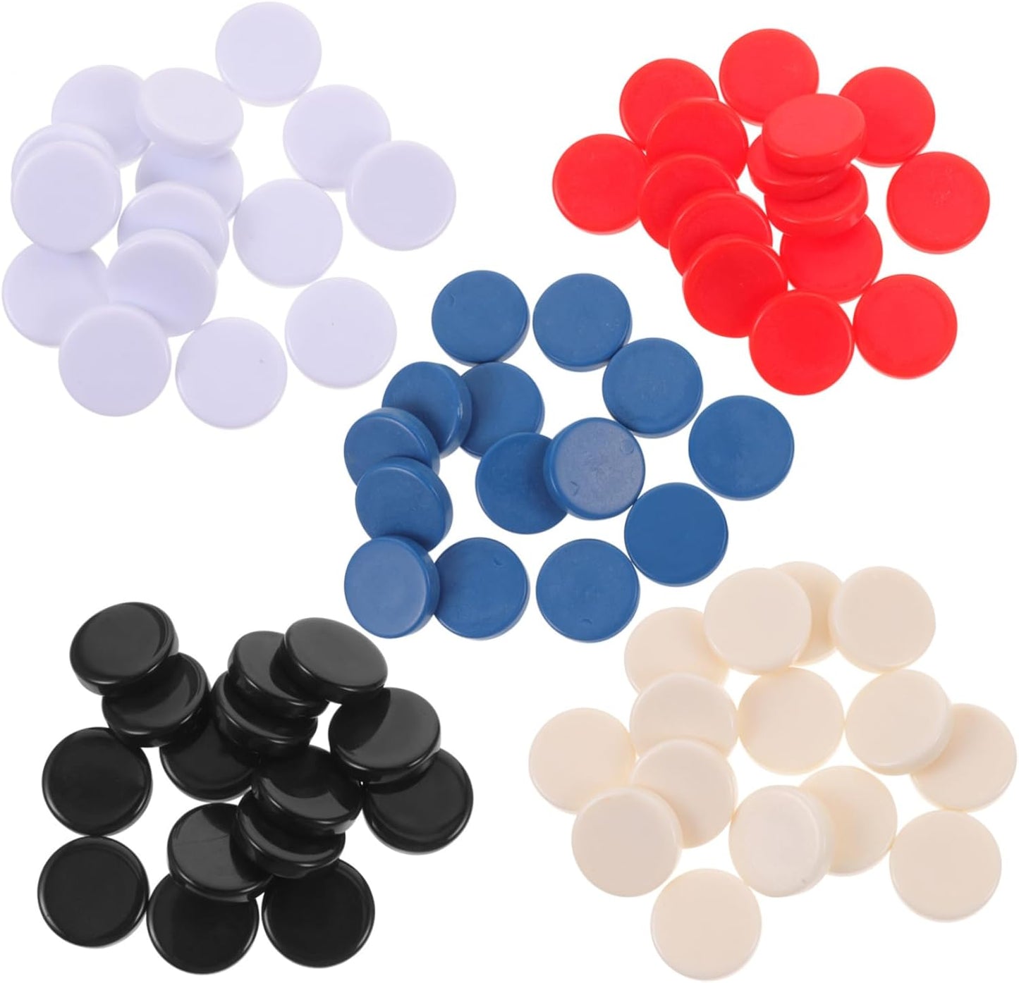 Toyvian 75Pcs Blank Game Chips for Counting Markers Teaching Aid for Math Learning Poker Chips for Game Night Educational Fun