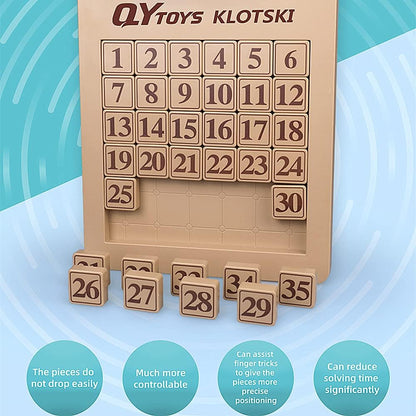 LiangCuber QY Toys 48 Klotski Puzzle Magnetic Sliding Number Puzzle ABS 7x7 Klotski Brain Teasers Toy Tangram Jigsaw Intelligence