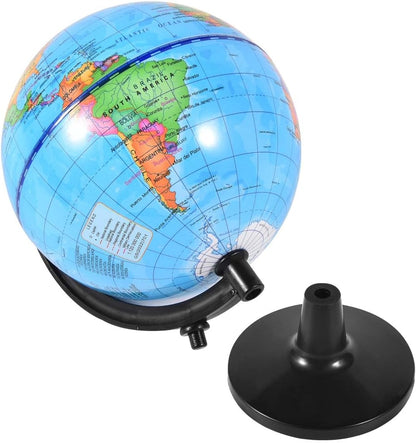 KISEER Rotating World Globe 6 Inch Spinning Earth Globe with Stand for Kids Learning Geography Classroom Education or Office Home Decorations