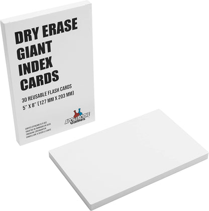 Dry Erase Index Cards – 45pcs Laminated 3x5" Cards Blank w/Box – Reusable Dry Erase Note Cards for School, Work, Housework, To Do Lists – Practical Index Card Sheets – 3 x 5-inch