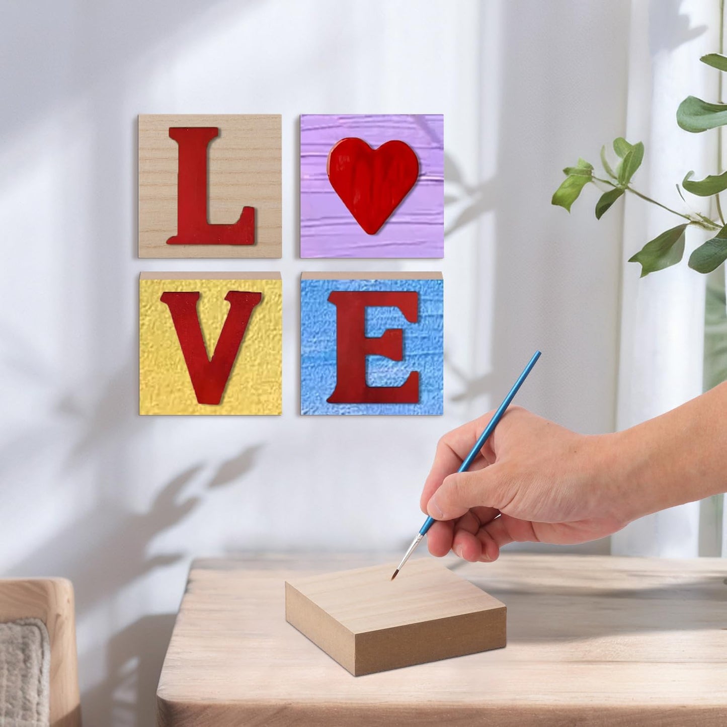 10 Pack Unfinished MDF Wood Rectangle Blocks, 3 x 10 Inch Wooden Blocks for Crafts, DIY Projects, and Custom Decor