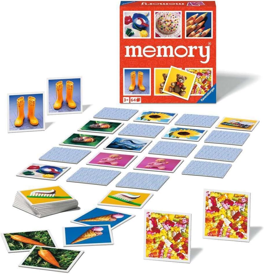 Ravensburger Junior Memory® Game | Engaging Picture Matching Game | Enhances Memory & Matching Skills | Suitable for Kids Ages 3 and Up | Quality Assured