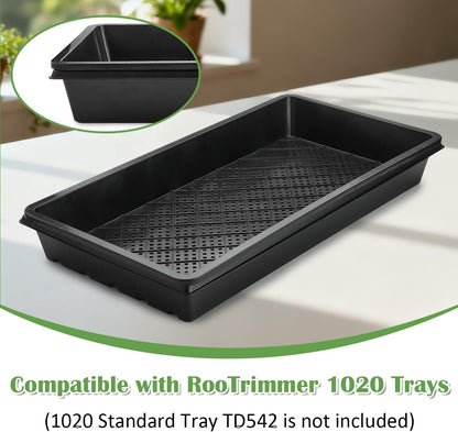 RooTrimmer 10 Pack 1020 Mesh Trays, Extra Strength 1020 Mesh Bottom Trays with Holes, 20'' x 10'', Heavy Duty Propagation Flats for Microgreens, Seed Starting, Soil Blocks, Hydroponics & Wheatgrass
