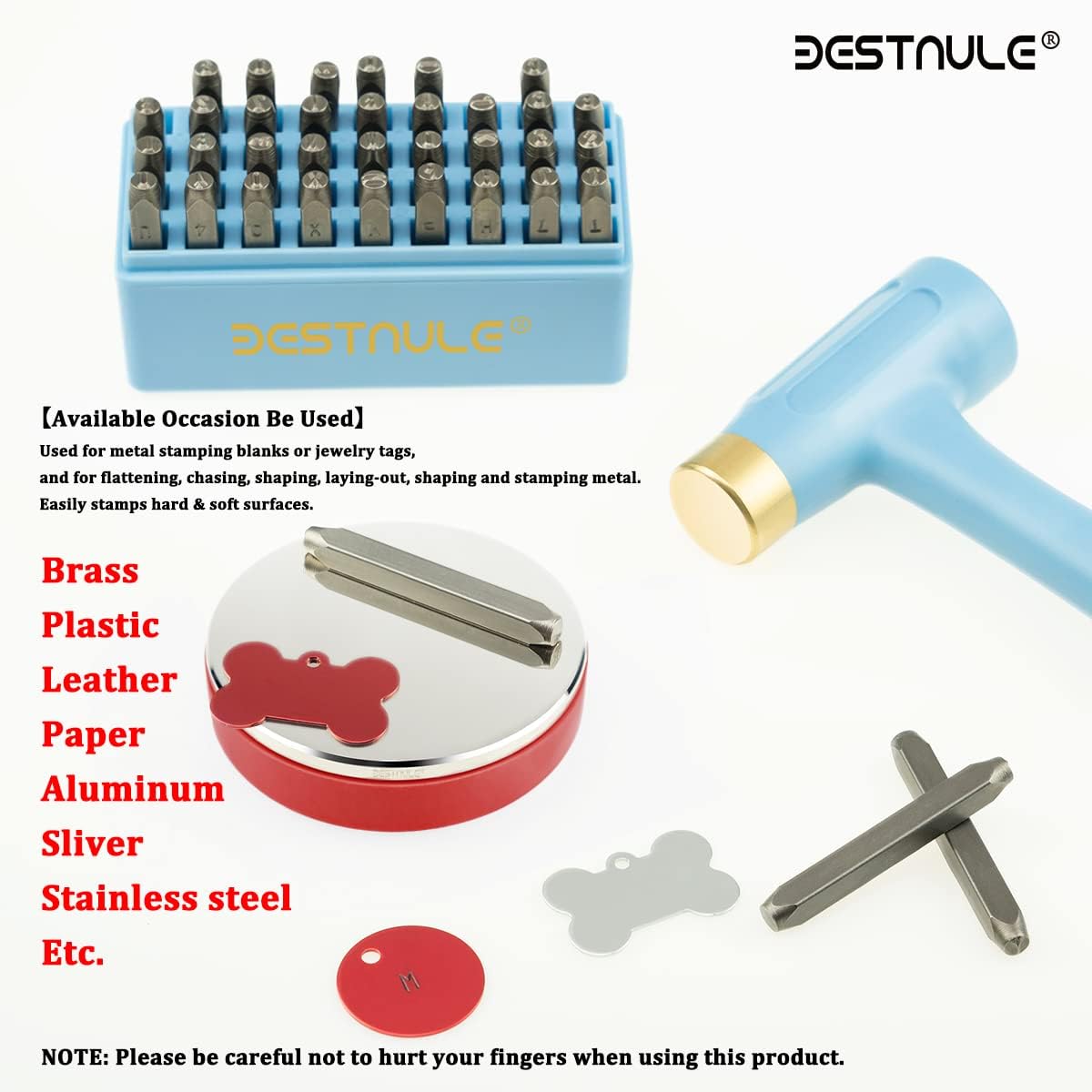 BESTNULE Professional Steel Bench Block, Covered with TPR Soft Plastic at the Bottom, Metal Stamping Table Mirror, Polishing with Chrome Plating for Jewelry Stamping Tools, (Dia: 3”, H: 19/32”)