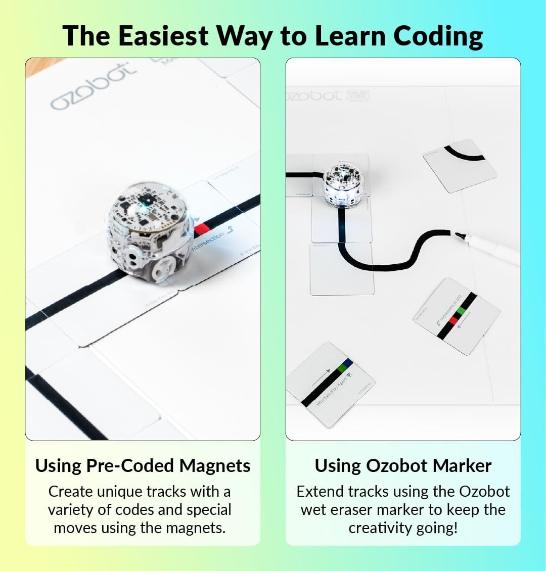 Ozobot Color Code Magnets Speed Kit, Interactive Coding Learning Tool for Kids Ages 3+, Enhances Logic & Problem Solving Skills, 18 Tiles, Evo & Color Codes Magnets Base Kit Required Not Included