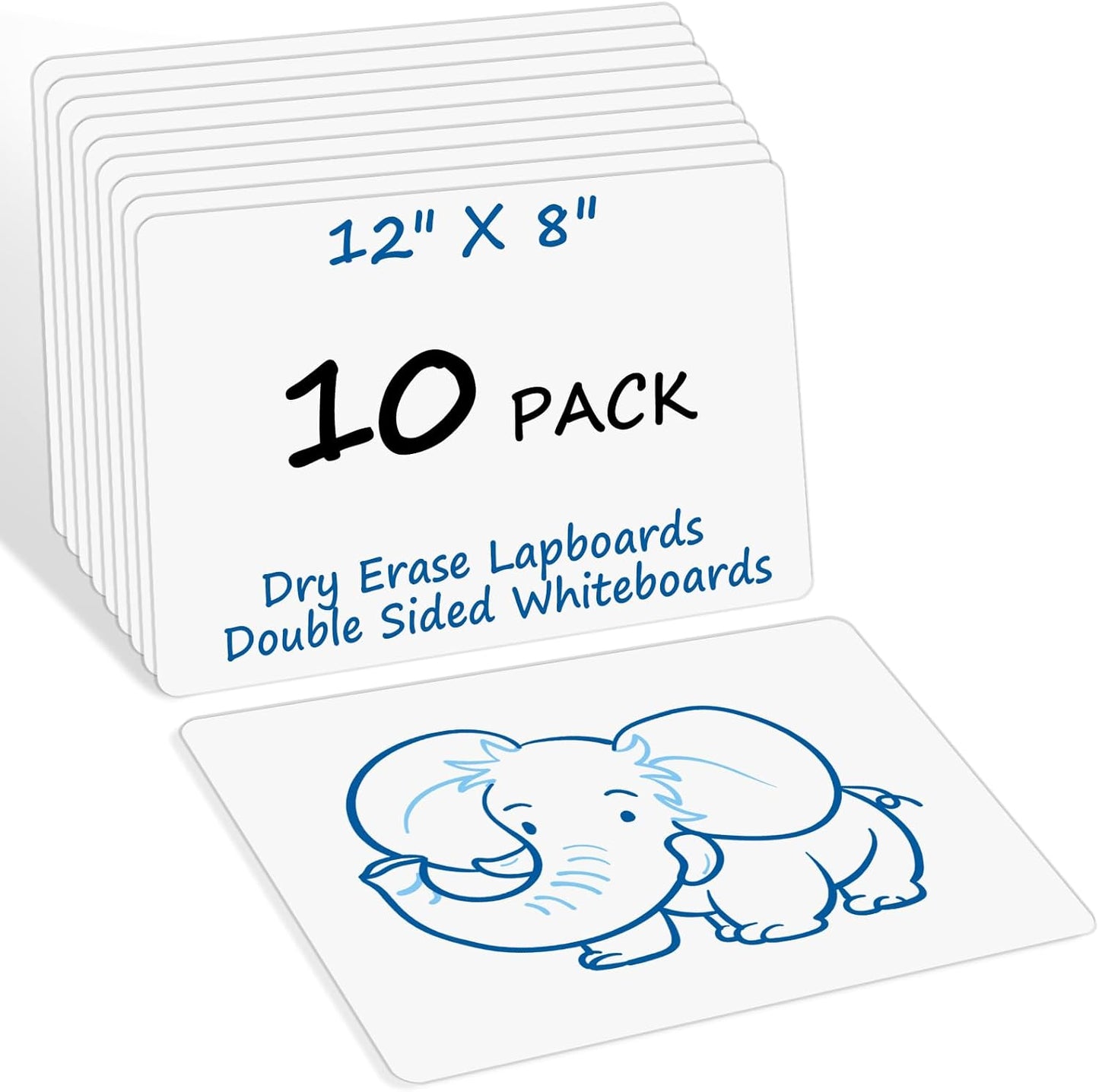 30 Packs Number Line Dry Erase Boards Cards, Double-Sided Writable & Erasable, 0-10 on One Side and 0-20 on the Other Side, Math Learning White Board Tool for Students, Classroom and Home (12” x 4”)