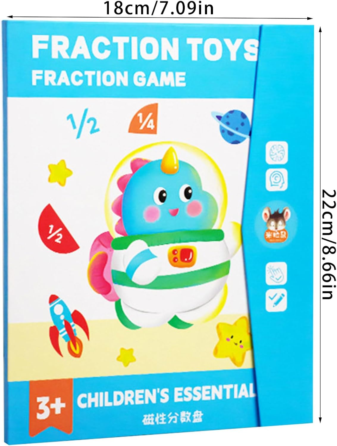 Fraction Tiles & Circles Learning Puzzle Game Set for Preschool Math Manipulatives Educational Tool Addition and Subtraction Demonstrator
