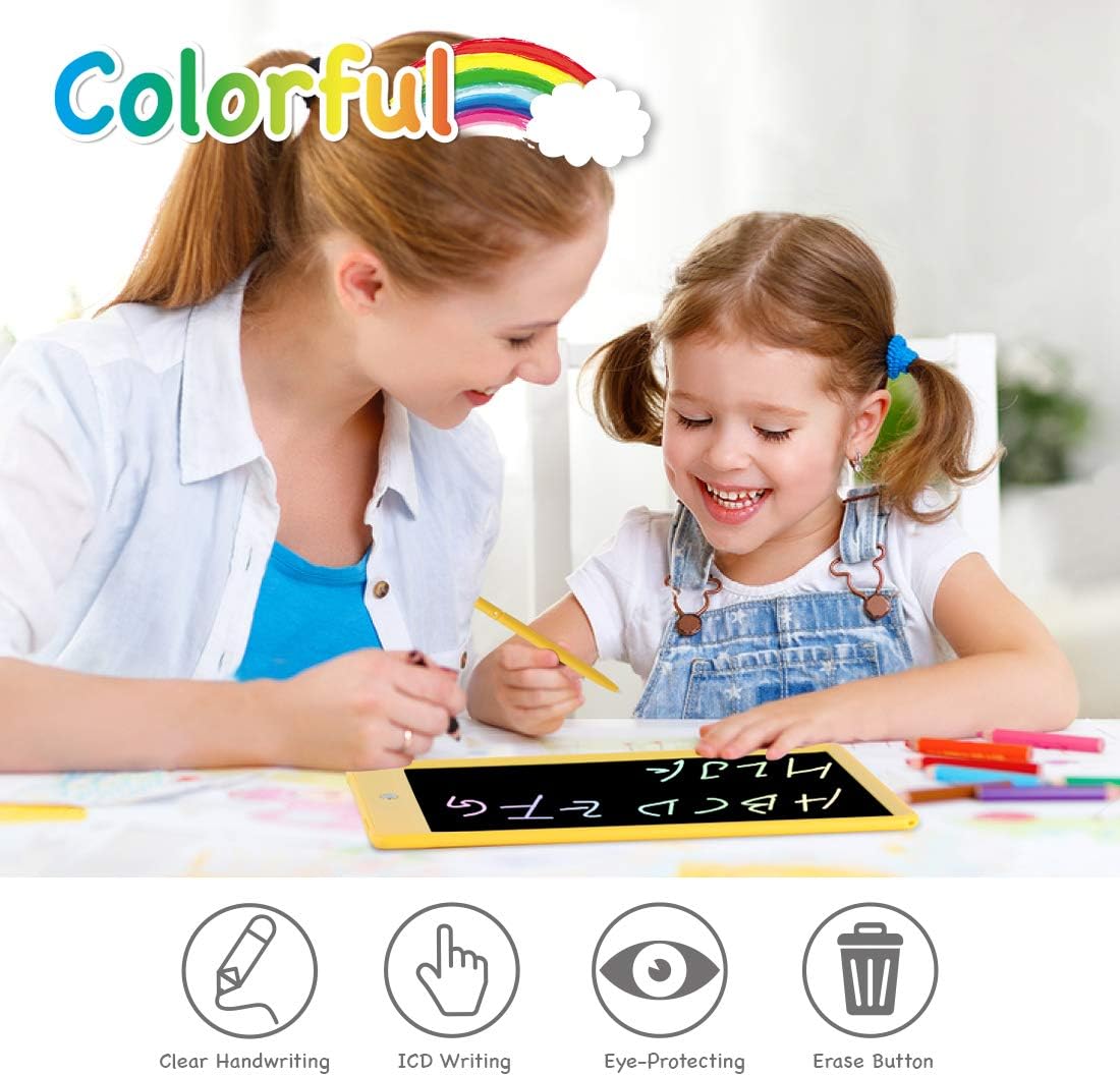 ORSEN LCD Writing Tablet 10 Inch, Colorful Doodle Board Drawing Pad for Kids, Toddler Toys for 3 4 5 6 7 8 Year Old Girls Boys Gifts (Pink)