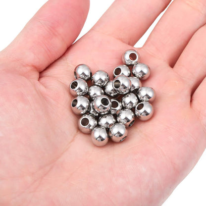 BEADIA Stainless Steel Spacer Beads 3x2.5mm Round Loose Charm Caps Beads for DIY Jewelry Making 100pcs with 1mm Hole