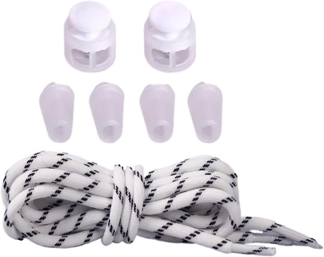 Lazy Bread Lace Buckle Elastic Shoelaces Round Locking No Tie Shoe Laces Kids Adult Rubber Sneakers Shoelace