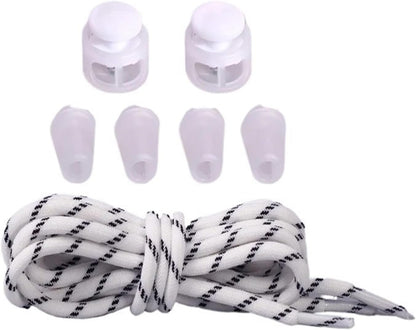 Lazy Bread Lace Buckle Elastic Shoelaces Round Locking No Tie Shoe Laces Kids Adult Rubber Sneakers Shoelace