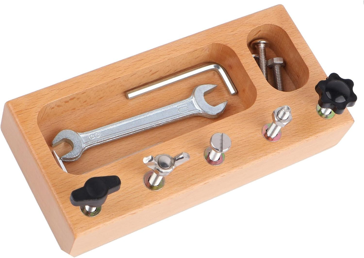 MEROCO Montessori Screwdriver Board Set for Kids 2-5 Years, Wooden Educational Learning Sensory Nuts and Bolts for Toddlers, Preschool STEM Waldorf Gift