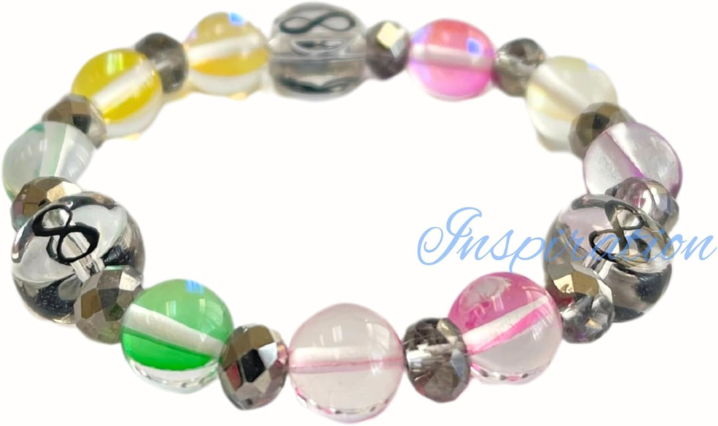 8mm Glass Beads Round Bulk for Bracelet, Glow in Dark Beads, DIY Jewelry Windchime Suncatcher Party Supplies, 300 pcs