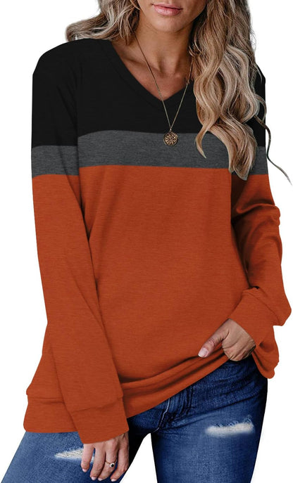 CRAZY GRID Womens Trendy Long Sleeve Shirts Casual Loose Soft Sweatshirt Fall Tops