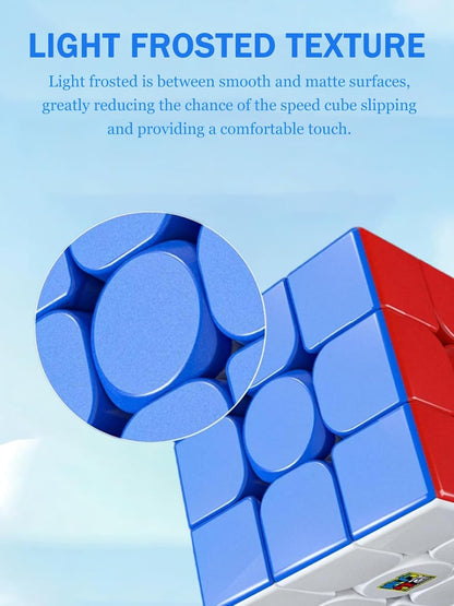 CFMOUR Speed Cube 3x3x3 - Moyu Meilong 3C, Stickerless Magic Cube 3x3, Fast Smooth Turning Vivid Colour 3D Puzzle Brain Toy Travel Games, Turns Quicker Than Original