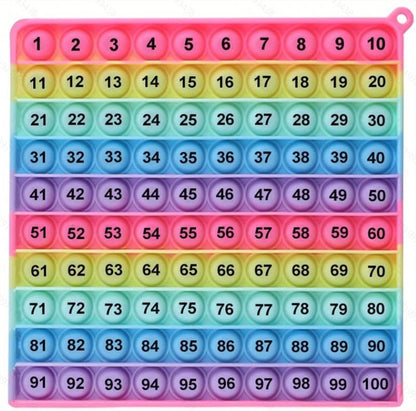 Yadishen 12x12 Multiplication Game Table Kids Math Learning Posters, Fidget Popper Educational Math Tools Fidget Popular Toys Relieve Stress Various Math Operations (20cm Large)
