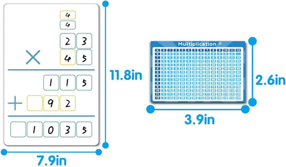 2 Pcs Dry Erase Number Line Board, Double Sided Number Line for Students, Homeschool, Teacher Supplies, Classroom, Math Game for Math Center，High Quality Durable 12 x 4 Inch 0-10, 0-20