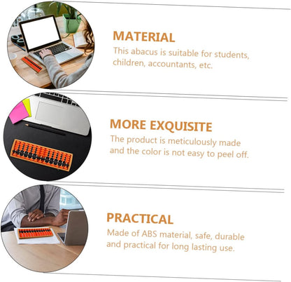 TOYANDONA Educational Chinese Abacus for Boys and Girls Section Counting Tool for Math Learning Enhancing Memory and Coordination for Preschool and Elementary Students Orange and Black