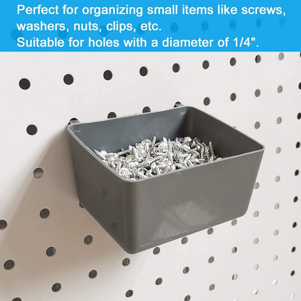 Pegboard Hooks, with Bins, Peg Locks, for Organizing Various Tools, 188 PCS, 80 of Which are Locks