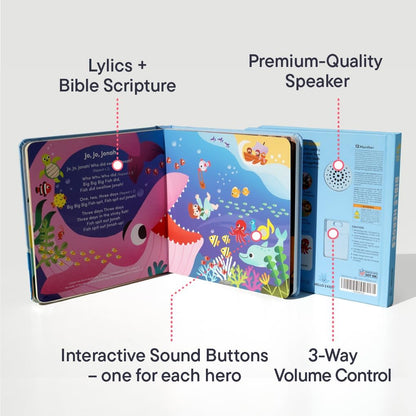Dance with Jesus Christian Sound Books for Kids - 6 Bible Songs for Toddlers – Christian Gifts for Kids - Baby Bible for Baptism, Christening, Dedication Gifts, Sunday School, Preschool Homeschool