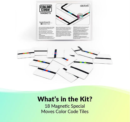 Ozobot Color Code Magnets Speed Kit, Interactive Coding Learning Tool for Kids Ages 3+, Enhances Logic & Problem Solving Skills, 18 Tiles, Evo & Color Codes Magnets Base Kit Required Not Included