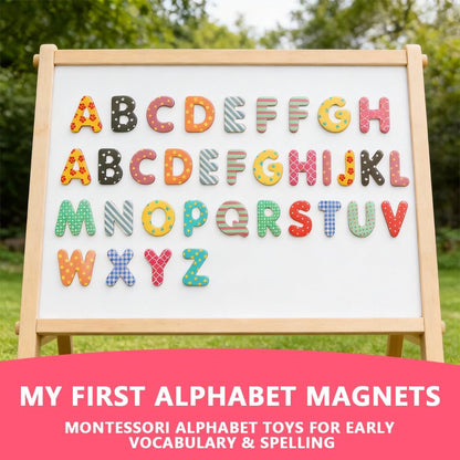 100 Pcs Alphabet Magnets for Refrigerator Uppercase Lowercase Magnetic Letters Fridge ABC Magnet for Preschool Learning Spelling