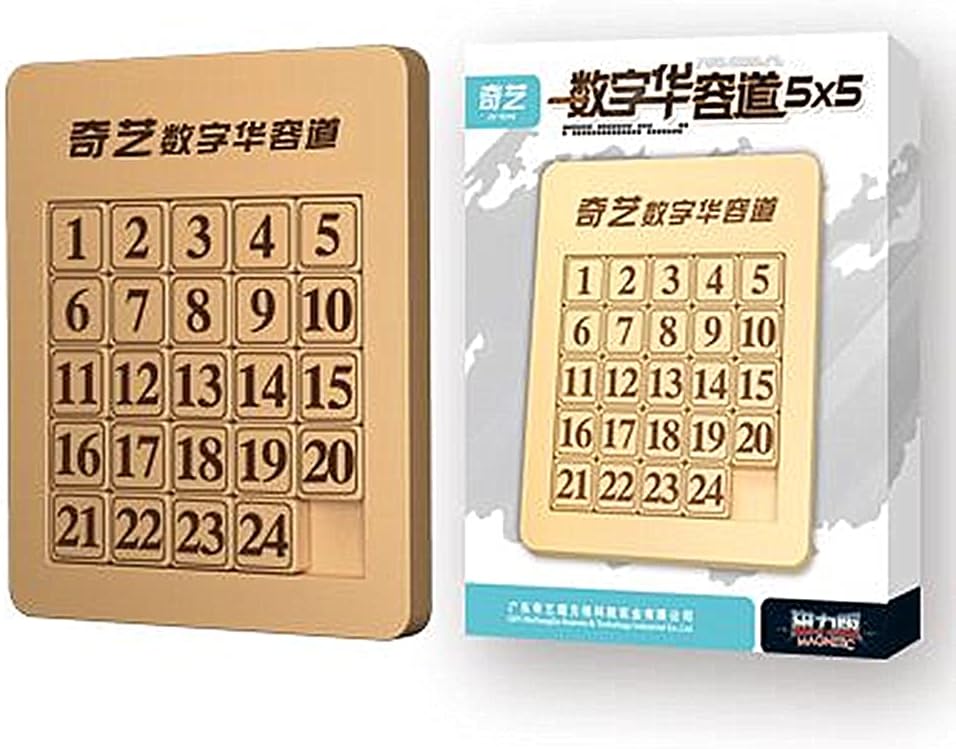 LiangCuber QY Toys 48 Klotski Puzzle Magnetic Sliding Number Puzzle ABS 7x7 Klotski Brain Teasers Toy Tangram Jigsaw Intelligence